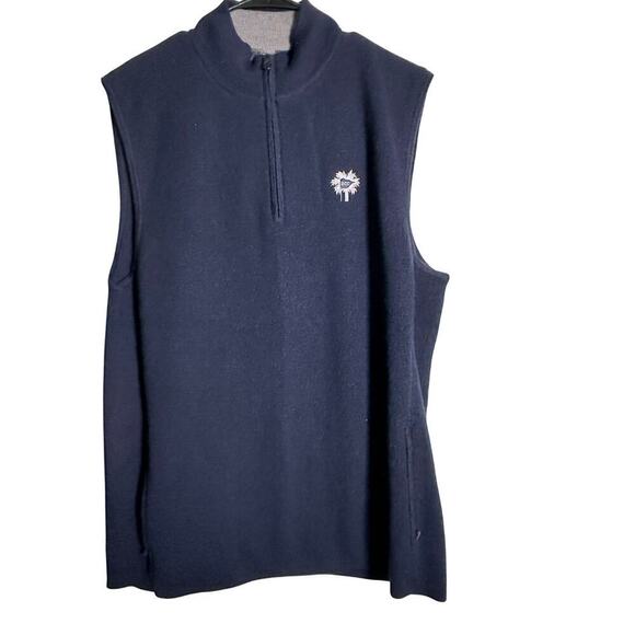 NWT G/Fore G4 Blue Merino Wool Tech Lined Slim Fit Dune Golf sweater Vest XL - Picture 1 of 12